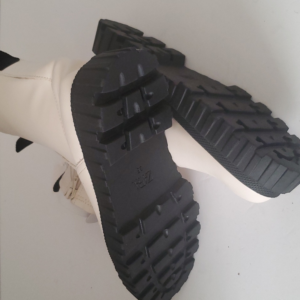 NWT Zara Stylish Cream Women's /BIG Kids Girl Boots - Picture 6 of 6